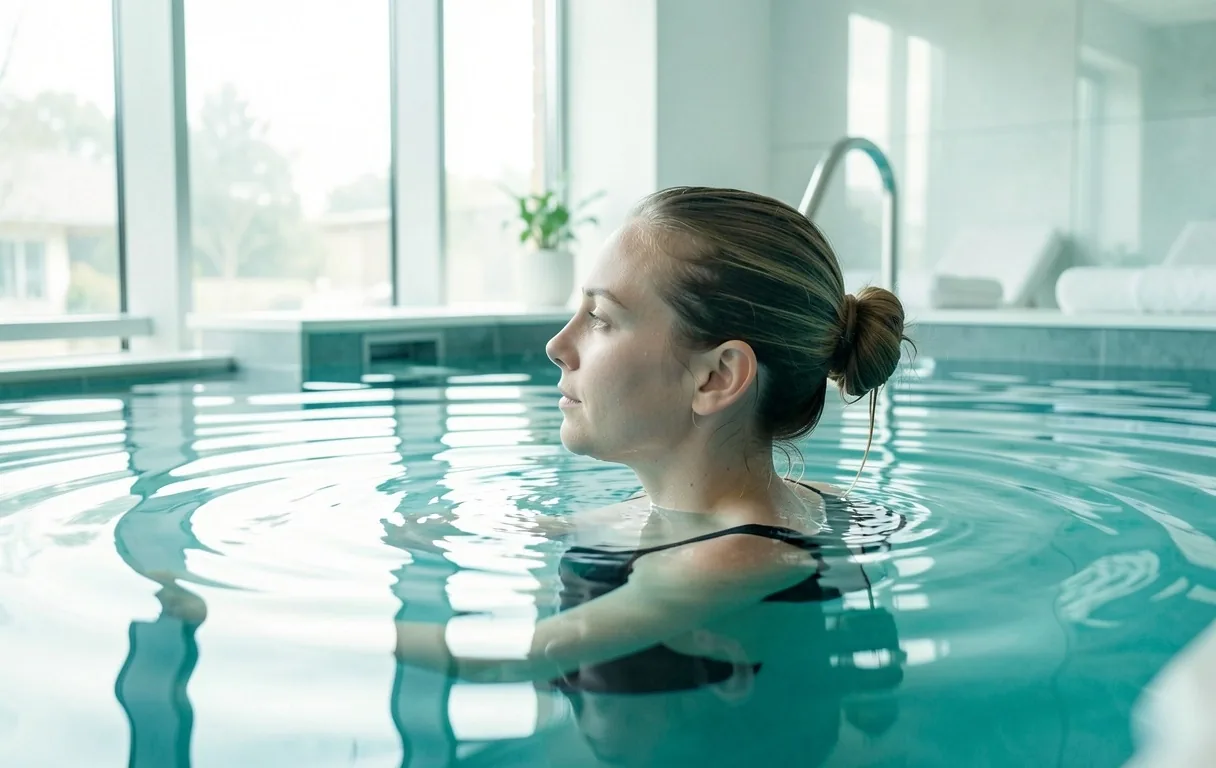 Séance d'immersion par l'eau pour la récupération.
