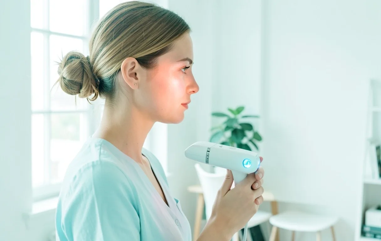 Séance de photobiomodulation pour la vitalité cellulaire.